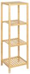 KALENDA Etajera depozitare KL272, cu 4 rafturi, lemn, multifunctional, natur (00004116) Raft