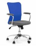HM Scaun birou copii HM Andy, Mesh Stofa, Ergonomic, Cadru Cromat, Inaltime ajustabila, Mecanism balansare, Rotire 360 , 102 Kg, Albastru (00003097)