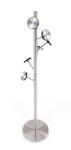 HM Cuier pom de podea HM W64, metalic, 6 agatatoare, argintiu (00003614)