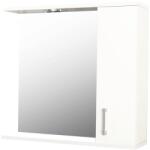 BD Oglinda baie cu dulap GN0001, dreptunghiulara, PAL Lucios, iluminare led, 2 rafturi, 50 cm, alb (00003427)
