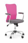 HM Scaun birou copii HM Andy, mecanism balans, inaltime ajustabila, stofa piele ecologica, cu brate, 102 kg, roz (00002946-8626)