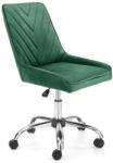 HM Scaun birou copii HM Rico, ergonomic, stofa tip catifea, cadru polipropilena, pivotant, inaltime reglabila, 100 kg, verde (00003668)