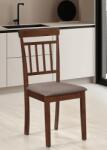 Malaezia Scaun de living si bucatarie din lemn masiv Hudson, tapiterie stofa, 100 kg, 94x50x42 cm, nuc maro (4188)