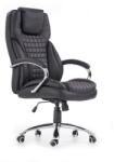 HM Scaun directorial HM King, ergonomic, piele ecologica, robust, mecanism de balans, cadru metalic cromat, inaltime reglabila, 120 kg, negru (00002688)