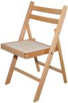 CEGIM Scaun pliant lemn masiv, bucatarie si living, sezut tapitat cu piele ecologica, 100 kg, fag (00000129-3135)