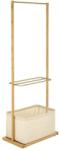 HM Stender pentru umerase cu spatiu depozitare HM WU31, lemn, metal cromat, natur (00003986)