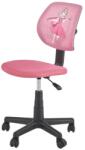 HM Scaun birou copii HM Bingo, stofa, baza polipropilena, inaltime reglabila, rotatie 360 , 70 kg, roz (00004148) - drimus