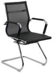 Chairs ON Scaun vizitator OFF 804, ergonomic, mesh, cadru cromat, 110 kg, negru (00001357)