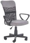 HM Scaun birou pentru copii cu plasa textila, HM Timmy, ergonomic, inaltime reglabila, structura polipropilena, rotativ, 120 kg, gri (00002548)