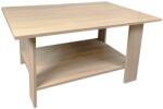 UNIC Masa cafea Turing, PAL Melaminat, cu raft depozitare, 87x60x43cm, stejar (00002017) Masa de cafea