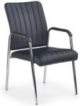Halmar Scaun vizitator HM Vigor, Piele ecologica, Suport lombar, Sarcina max 120 kg, Negru (00001701) - drimus