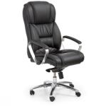 HM Scaun directorial HM Foster, Piele naturala, Mecanism Multiblock, Suport lombar, Inaltime ajustabila, 120 kg, 125x68x54 cm, Negru (00001766-918)