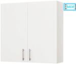 BD Dulap baie suspendat Roma, front MDF, 2 usi, polite, 70 x 68 cm, alb (00003457)