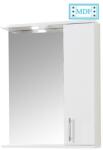BD Oglinda baie cu dulap GN0201, dreptunghiulara, PAL, iluminare led, 2 rafturi, 55 cm, alb (00003415)