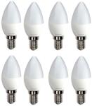 Crystal Set 8 Bec led forma lumanare E14 Lumina calda 4W LF 3042 (S1140x8)