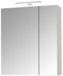 BD Dulap baie cu oglinda Celine, PAL, iluminare led, 70 cm, 2 usi, 3 rafturi, soft close, alb (00003456)