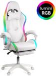 Chairs ON Scaun gaming cu lumini RBG si suport picioare OFF 298 (00003882)