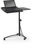 HM Birou pentru laptop HM B14, inaltime reglabila, unghi inclinare ajustabil, cu roti, cadru metalic, MDF, 73x40x63-93 cm, negru (00002641)