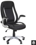HM Scaun directorial HM SATURN, Cadru Polipropilena, Piele ecologica, Cotiere ajustabile, Mecanism de balansare, 120 Kg, Negru (00001550)