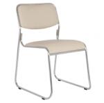 UNIC Scaun vizitator GN Emil, piele ecologica, cadru metalic cromat, stivuibil, 100 kg (00000588)