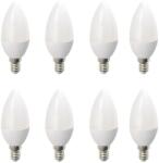 Crystal Set 8 Becuri LED Drimus E14 6W lumina rece DL-6062 (S1484x8)