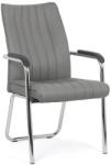 Chairs ON Scaun vizitator HRC 614, ergonomic, piele ecologica, cromat, brate tapitate, 120 kg (00000965)