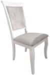 ABC Scaun tapitat de living si bucatarie, AB Albert din lemn masiv, stofa, 120 kg, 96x42x40 cm, alb gri (00004090)