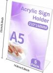  Állvány Árhoz, Leíráshoz, A5-ÖS Laphoz, Álló, Plexiből, 1 db
