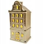 Ewax Arany LED-es kerámia kő Karácsonyi lampion házikó alakú (84596)