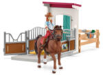 Schleich Boxa pentru cai cu Hannah si Cayenne, Schleich 42710 (42710S) Figurina