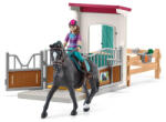Schleich Boxa pentru cai, cu Lisa si Storm, Schleich 42709 (42709S) Figurina