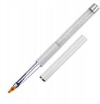 Allepaznokcie Ombre ecset Glam Line fehér strasszos hajhossz 6/13mm (5903990509360)