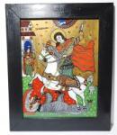  Icoana mare Sf Gheorghe pe sticla