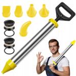 Bedee Habarcskinyomó pisztoly 5 fúvóka Rozsdamentes acél Ergonomikus (pistolet do uszczelniania)