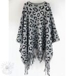  Poncho PRATO boiled wool Panther grey