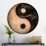 DUBLEZ Tablou rotund cu simbolul Yin și Yang