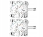 ZŁOCISTO Fehér Arany Fülbevaló Gyémánt Csavaros Stift Minta 585 Ajándék (DLA DZIEWCZYNY NARZECZONEJ)