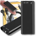 Ineotronic Mini Kém Lehallgató Készülék Kis Diktafon 16 Gb Hangfelismerés 2 Mód (długotrwały szpieg nagranie głosu detekcja T1)