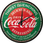 Nostalgic Art Germany Ceas de Perete Coca-Cola Thirst Quenching Green 31 Cm - Potoleste Setea (2521)
