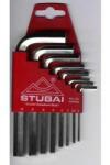 STUBAI 224069 imbuszkulcs készlet, 1, 5-10mm, 9 részes (224069)