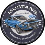 Nostalgic Art Germany Ceas de Perete Ford Mustang - 1969 Mach 1 Blue 31 Cm (2464)