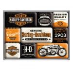 Nostalgic Art Germany Set magneți Harley-Davidson Genuine Motorcycles Milwaukee - Motociclete Autentice Din Milwaukee (2470)