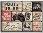Nostalgic Art Germany Set magneți Route 66 Bike Map - Harta și Motocicleta (1988)