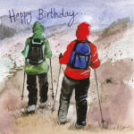 Alex Clark Képeslap Alex Clark borítékkal, 14x14 cm, hegymászók HBD (AC649)