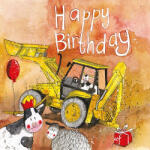 Alex Clark Képeslap Alex Clark borítékkal, 14x14 cm, markoló HBD (AC646)