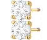 ZŁOCISTO Arany Fülbevaló Gyémántokkal Csavart Stift Arany 585 Ajándék Gravírozás (DLA DZIEWCZYNY NARZECZONEJ) - allegro - 1 440 785 Ft