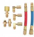  Gyorscsatlakozó Adapterek Tömlők Légkondicionálóhoz R134A R12 CH-138 Szett 8 Db (loei)