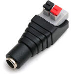 Anro LED DC - Sorkapocs átalakító, nyomógombos (2.1x5.5 mm) - ANYA (DCPF5521 DC connector with press 2.1*5.5mm - female)