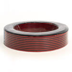 EMOS Vezeték LED szalaghoz, rézzel bevont alumínium, piros/fekete (2x0.5 mm2) 100 méter (S8253)
