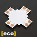 Anro LED PCB elosztó elem (L, T, X irányú), 5050-es LED szalaghoz (10 mm széles - 2 eres) (2PX10MM 2PIN, PCB connector, 10mm Width "X" shape)